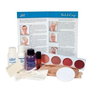 Professional Bald Cap Kit - Cream and White